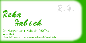 reka habich business card